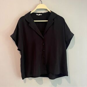 Women’s short sleeve button up casual xs blouse Böhme